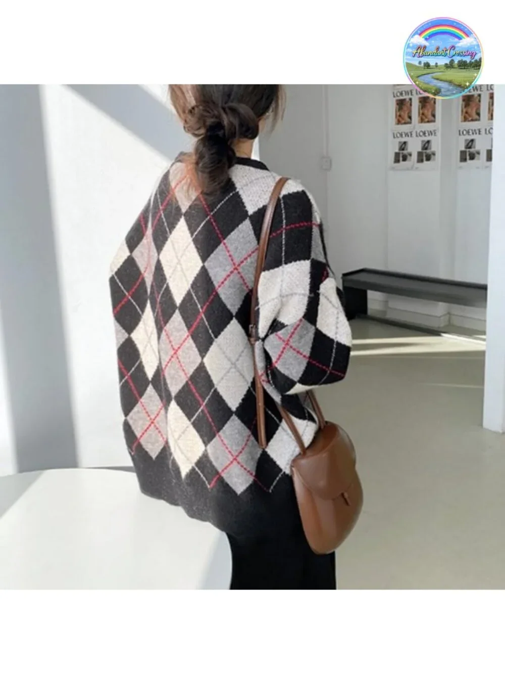 Women's Long Sleeve Cardigan Sweater Knit V Neck Button Y2K Cute Top